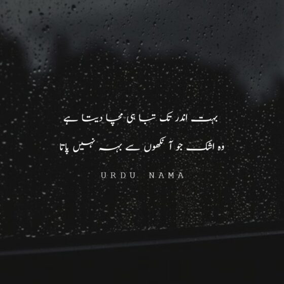 Sad Heart Broken Poetry in Urdu - 2 line Heart Broken Poetry in Urdu